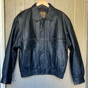 Vintage Adler leather bomber jacket size L